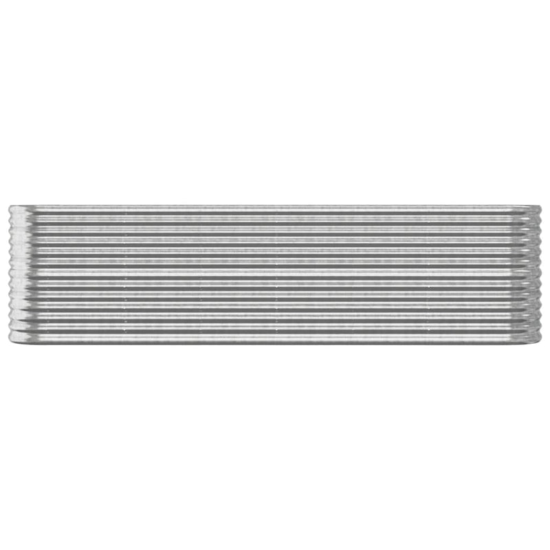 vidaXL Garden Raised Bed Galvanised Steel 260x40x68 cm Silver