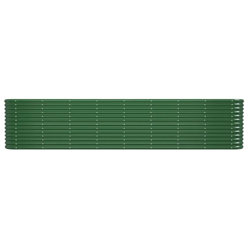 vidaXL Garden Raised Bed Galvanised Steel 332x40x68 cm Green