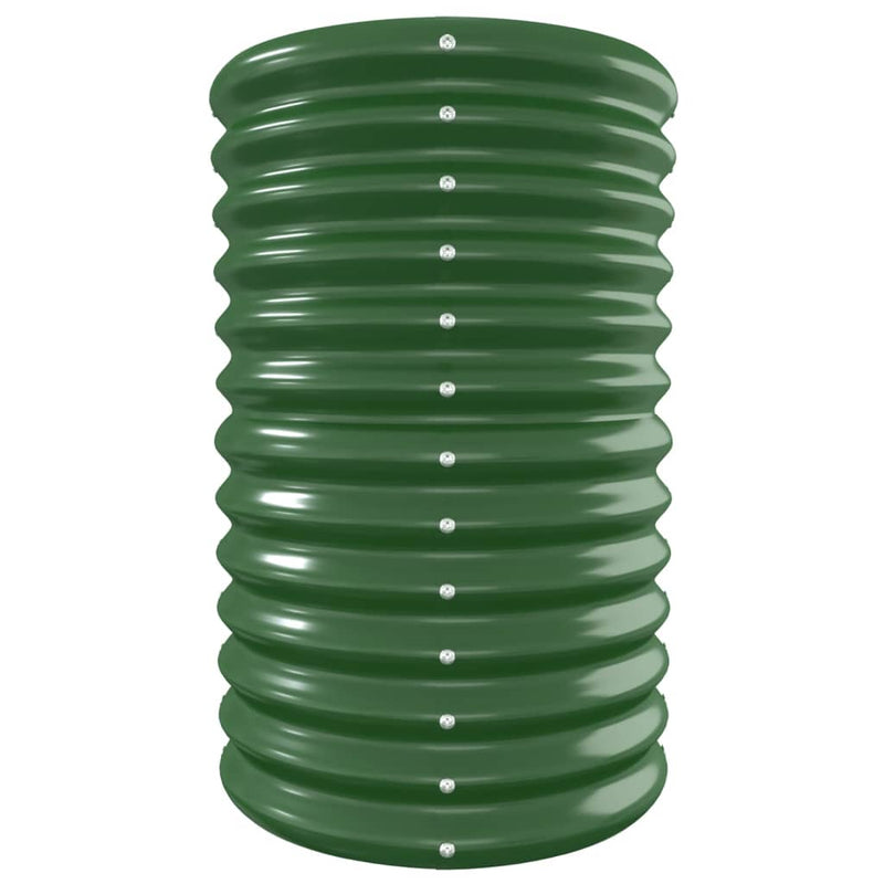 vidaXL Garden Raised Bed Galvanised Steel 332x40x68 cm Green