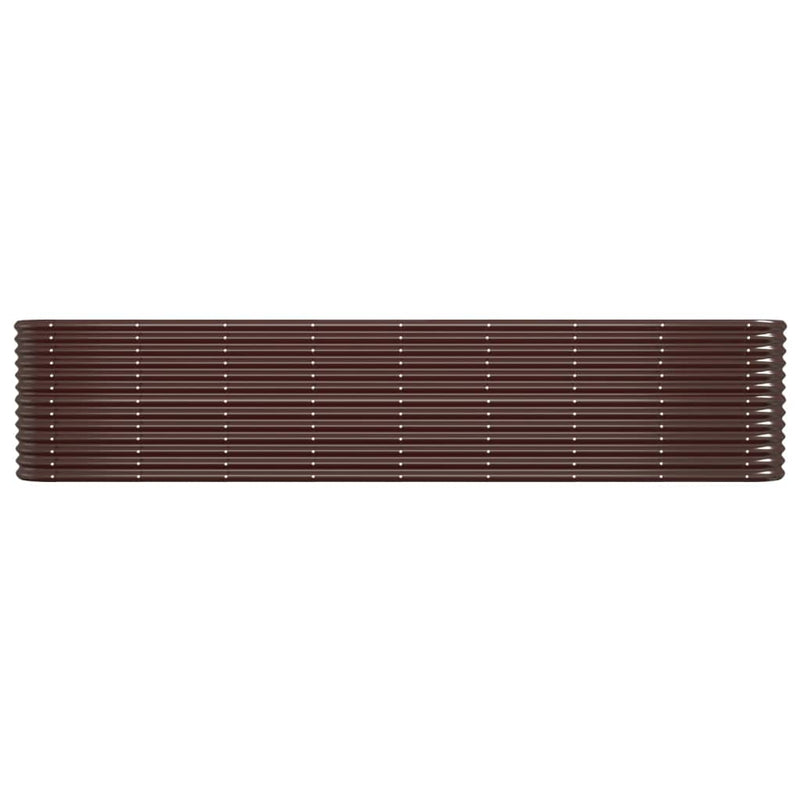 vidaXL Garden Raised Bed Galvanised Steel 332x40x68 cm Brown