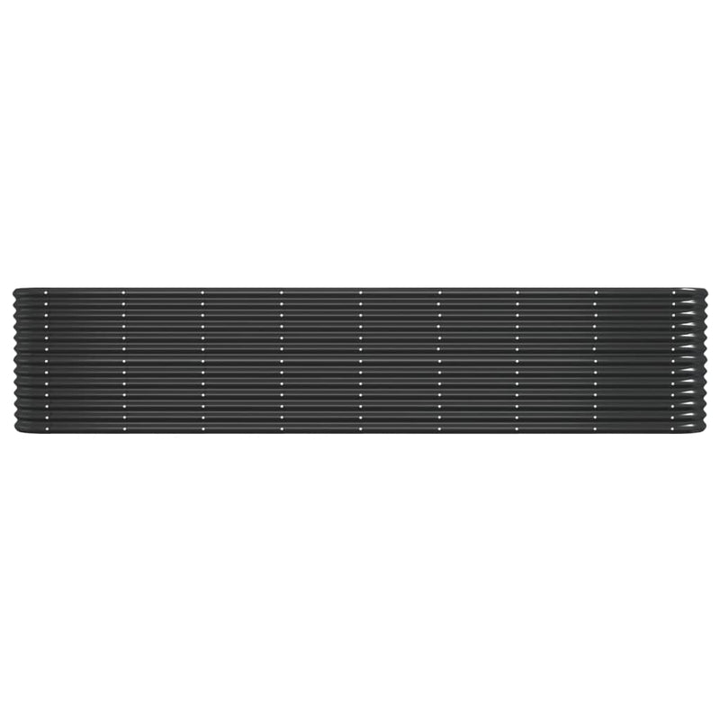 vidaXL Garden Raised Bed Galvanised Steel 332x40x68 cm Anthracite