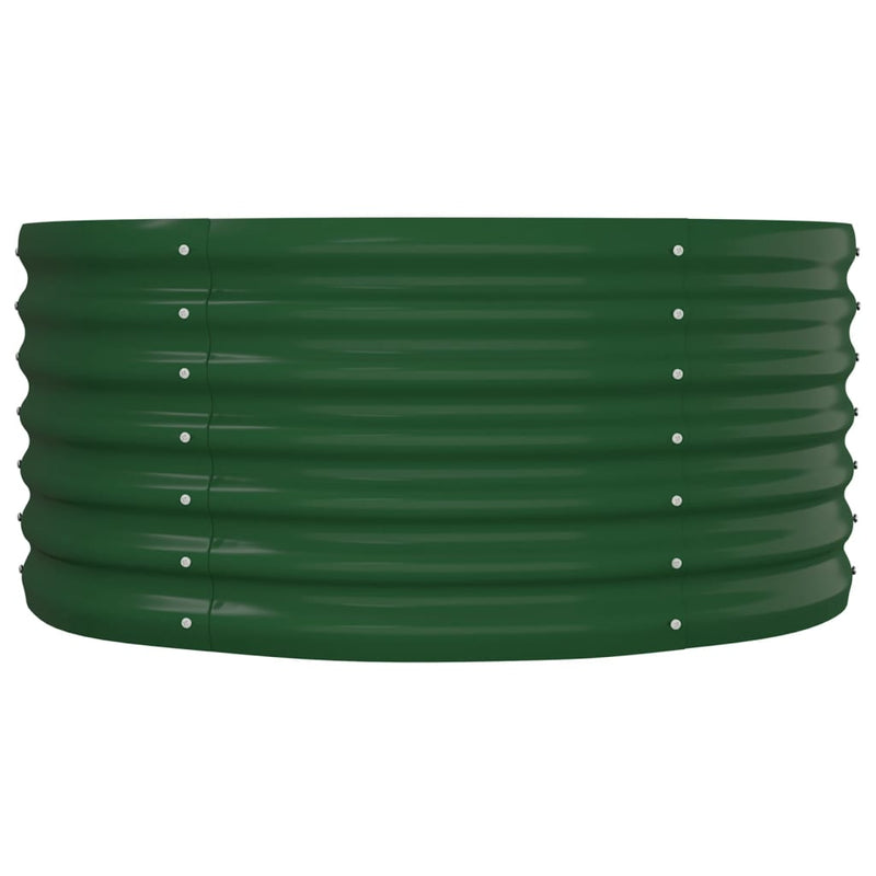 vidaXL Garden Raised Bed Galvanised Steel 152x80x36 cm Green