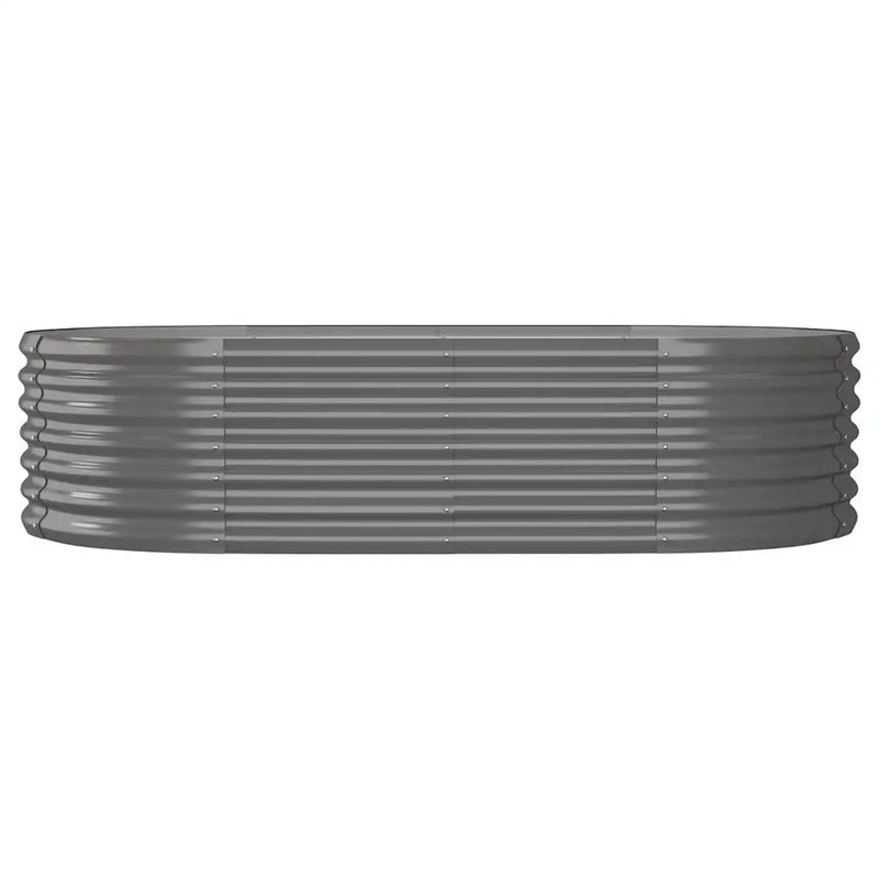 Garden Raised Bed Galvanised Steel 152x80x36 cm Grey