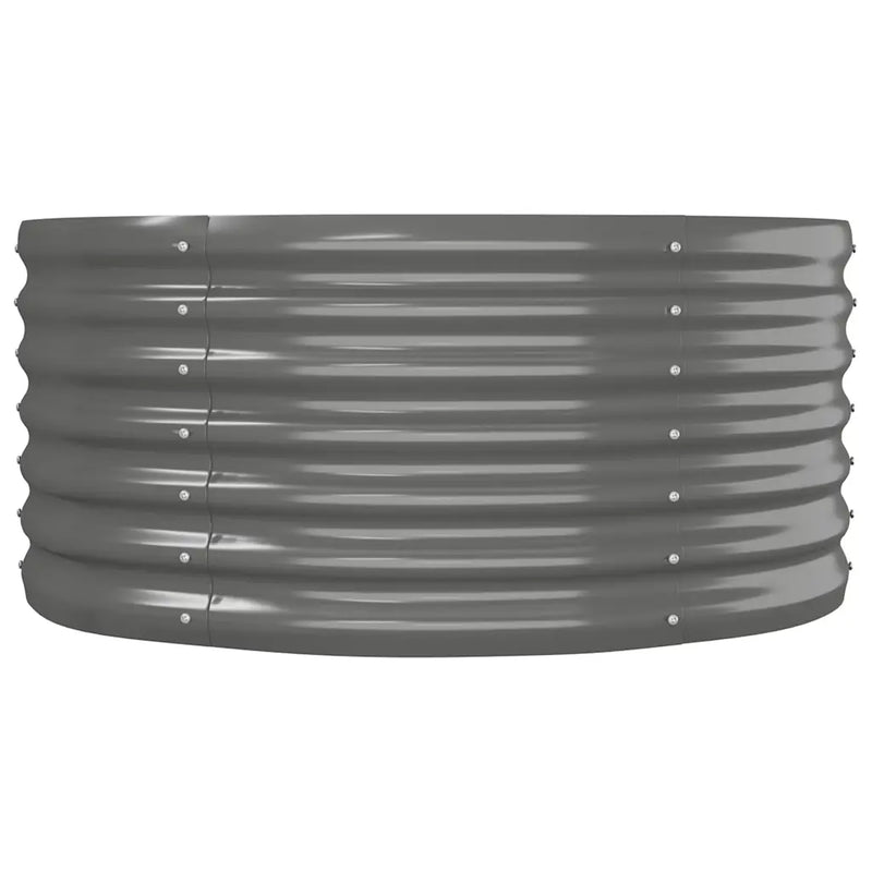 Garden Raised Bed Galvanised Steel 152x80x36 cm Grey