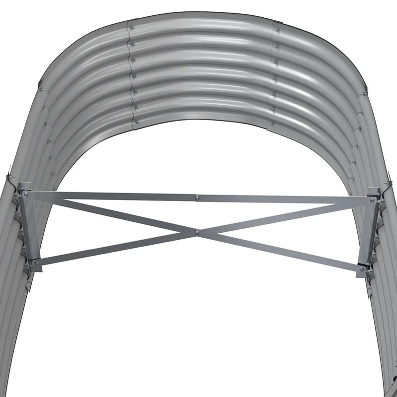 Garden Raised Bed Galvanised Steel 152x80x36 cm Grey
