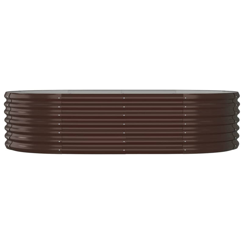vidaXL Garden Raised Bed Galvanised Steel 152x80x36 cm Brown