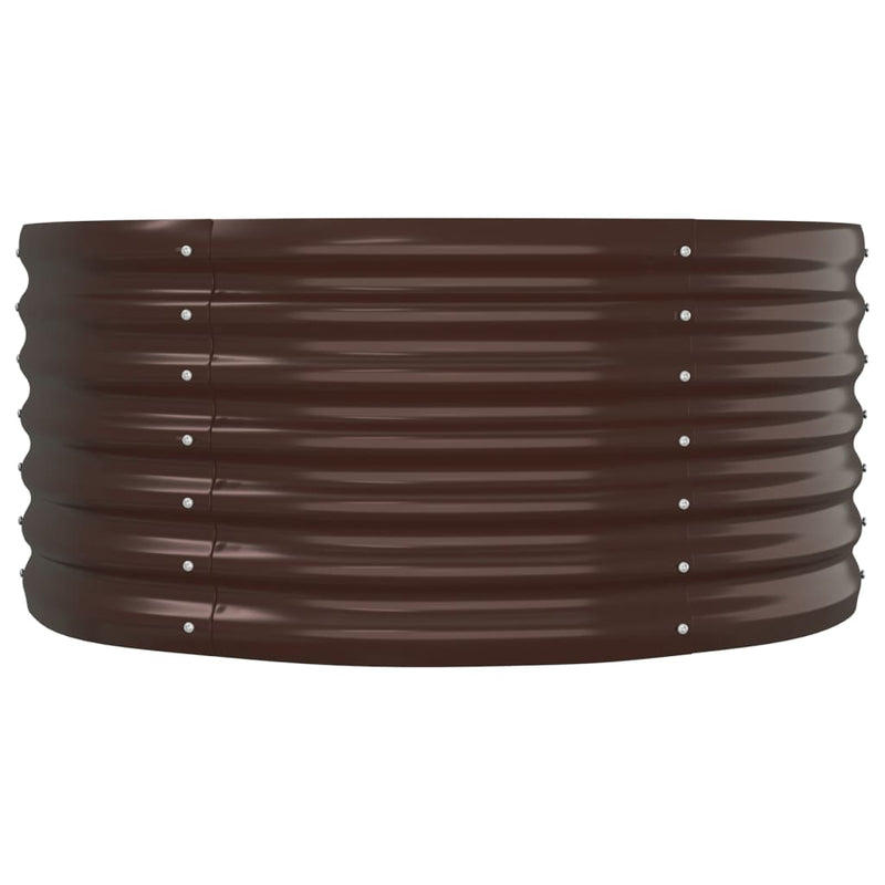 vidaXL Garden Raised Bed Galvanised Steel 152x80x36 cm Brown