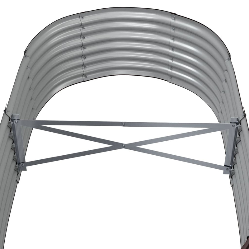 vidaXL Garden Raised Bed Galvanised Steel 152x80x36 cm Brown