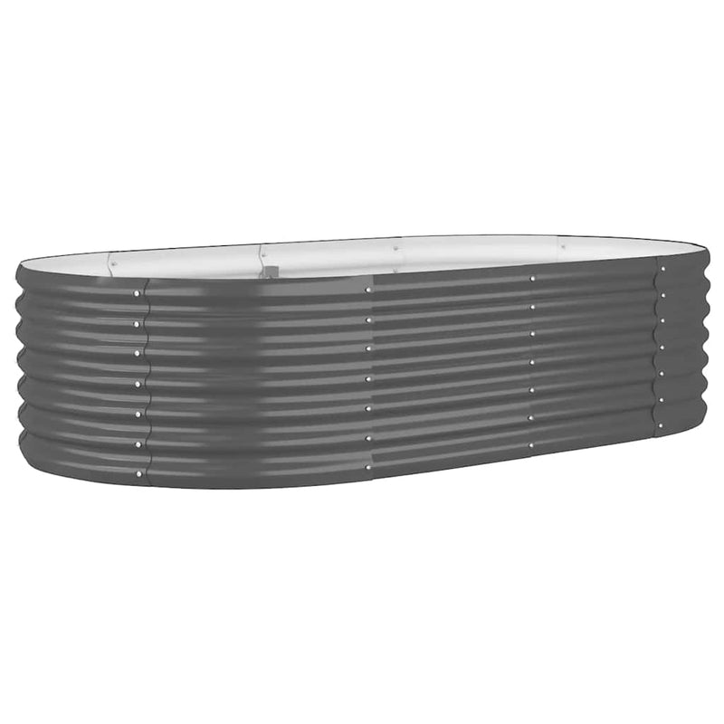 vidaXL Garden Raised Bed Galvanised Steel 152x80x36 cm Anthracite