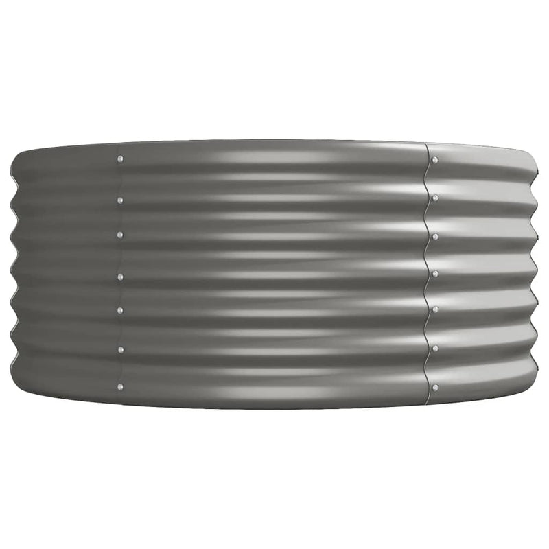 vidaXL Garden Raised Bed Galvanised Steel 224x80x36 cm Grey