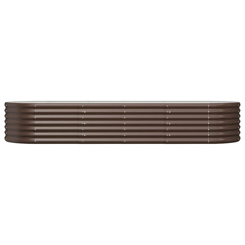 vidaXL Garden Raised Bed Galvanised Steel 224x80x36 cm Brown