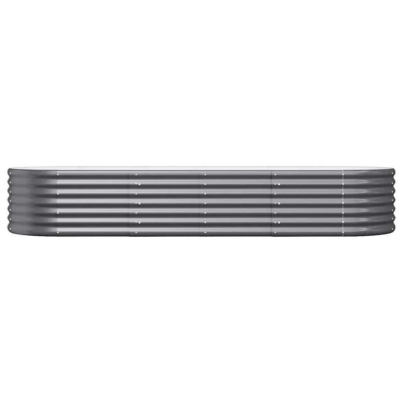 vidaXL Garden Raised Bed Galvanised Steel 224x80x36 cm Anthracite