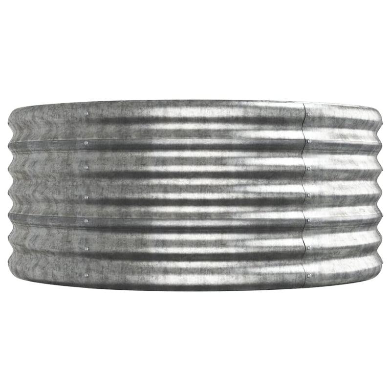 vidaXL Garden Raised Bed Galvanised Steel 224x80x36 cm Silver