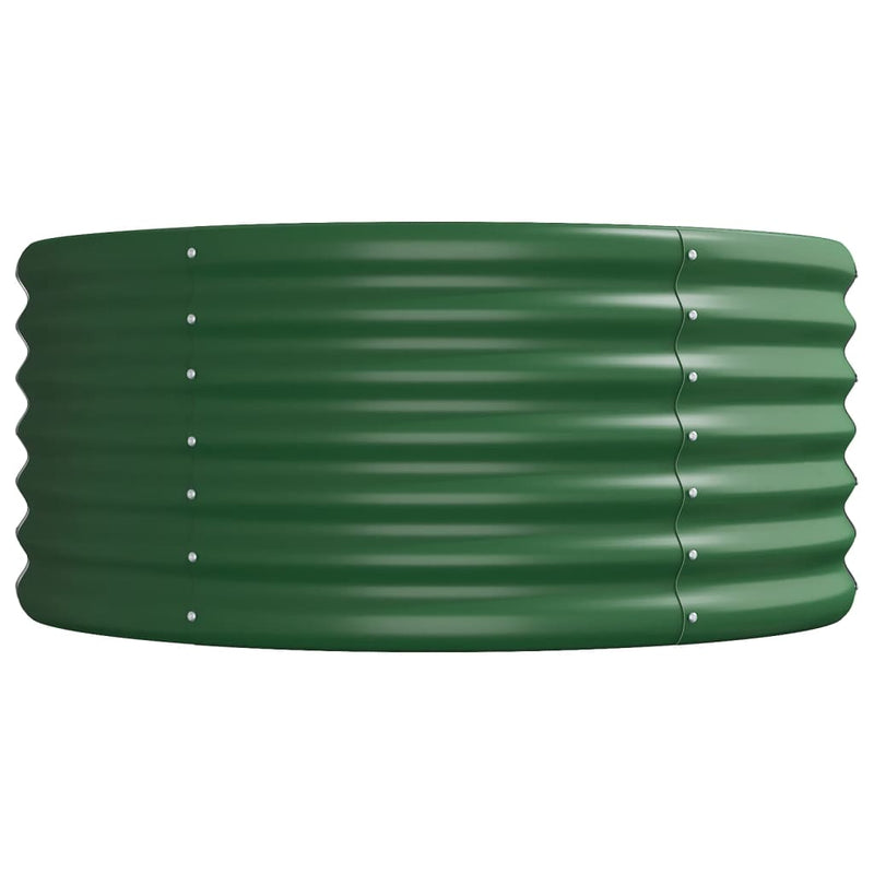vidaXL Garden Raised Bed Galvanised Steel 296x80x36 cm Green