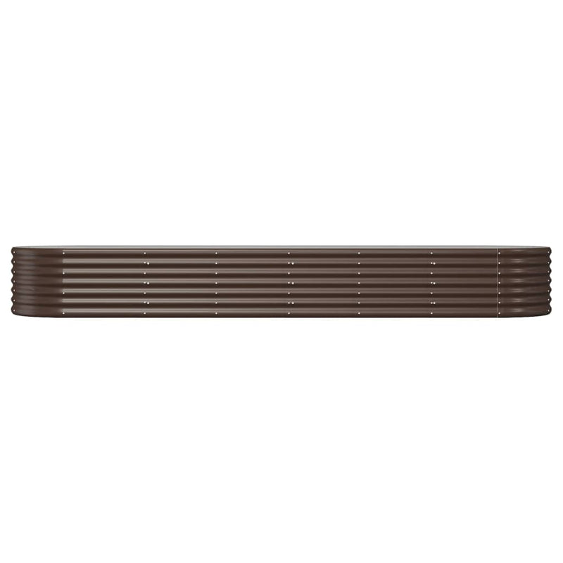 vidaXL Garden Raised Bed Galvanised Steel 296x80x36 cm Brown