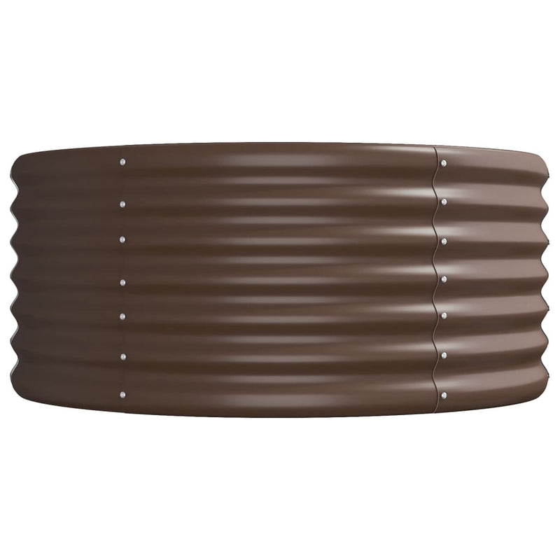 vidaXL Garden Raised Bed Galvanised Steel 296x80x36 cm Brown