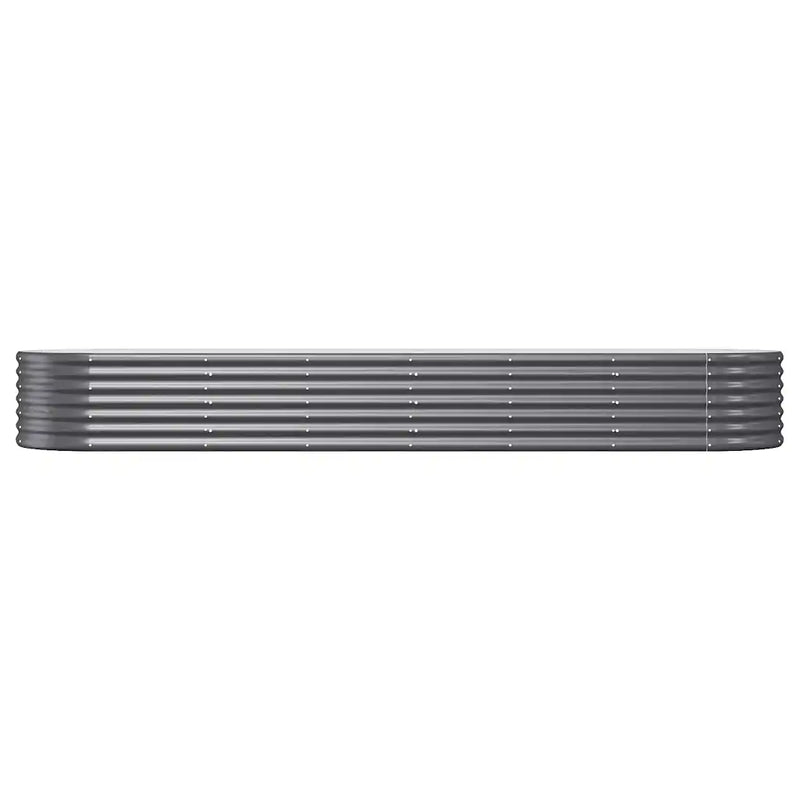 Garden Raised Bed Galvanised Steel 296x80x36 cm Anthracite