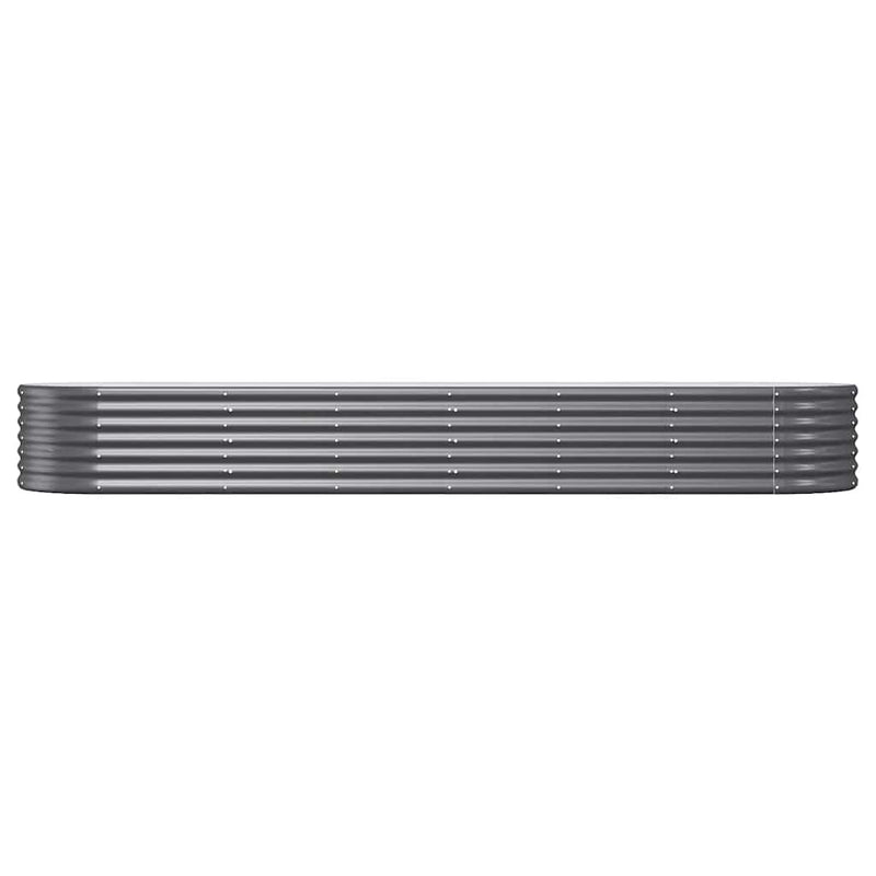 vidaXL Garden Raised Bed Galvanised Steel 296x80x36 cm Anthracite