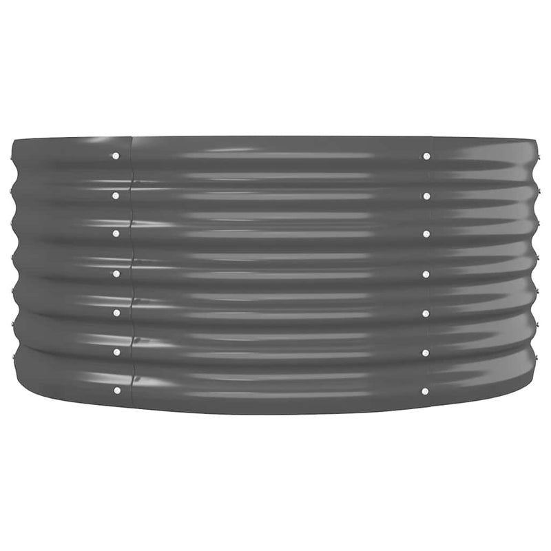vidaXL Garden Raised Bed Galvanised Steel 296x80x36 cm Anthracite
