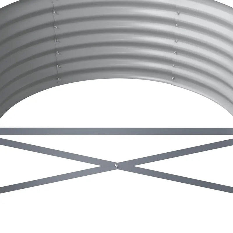 Garden Raised Bed Galvanised Steel 296x80x36 cm Anthracite