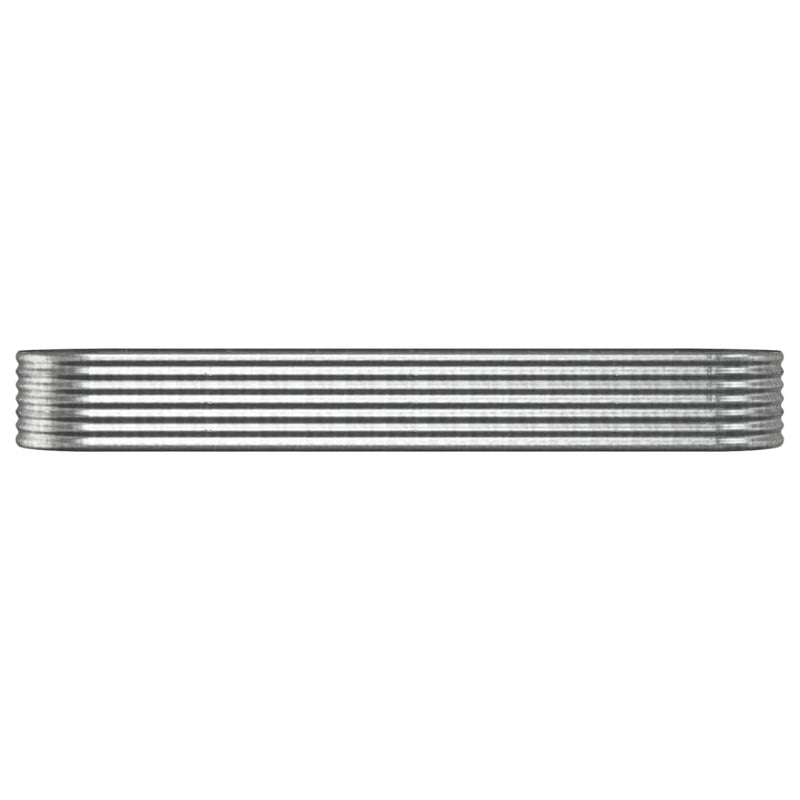 vidaXL Garden Raised Bed Galvanised Steel 296x80x36 cm Silver