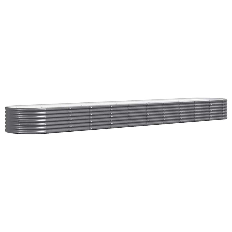 vidaXL Garden Raised Bed Galvanised Steel 440x80x36 cm Anthracite