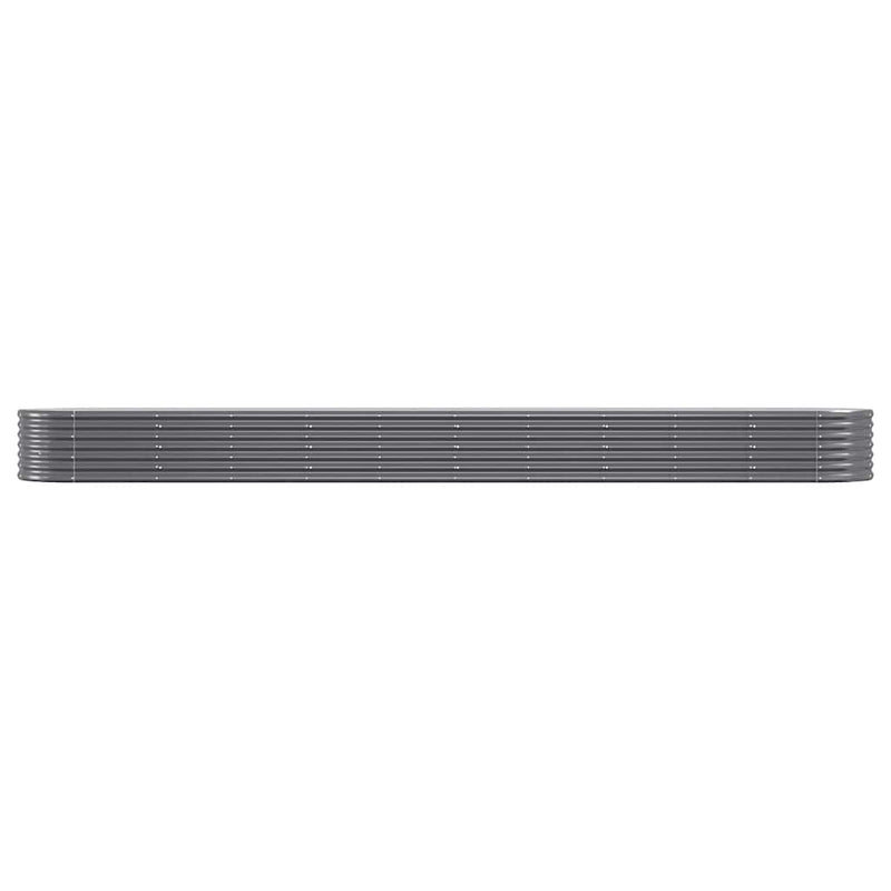 vidaXL Garden Raised Bed Galvanised Steel 440x80x36 cm Anthracite
