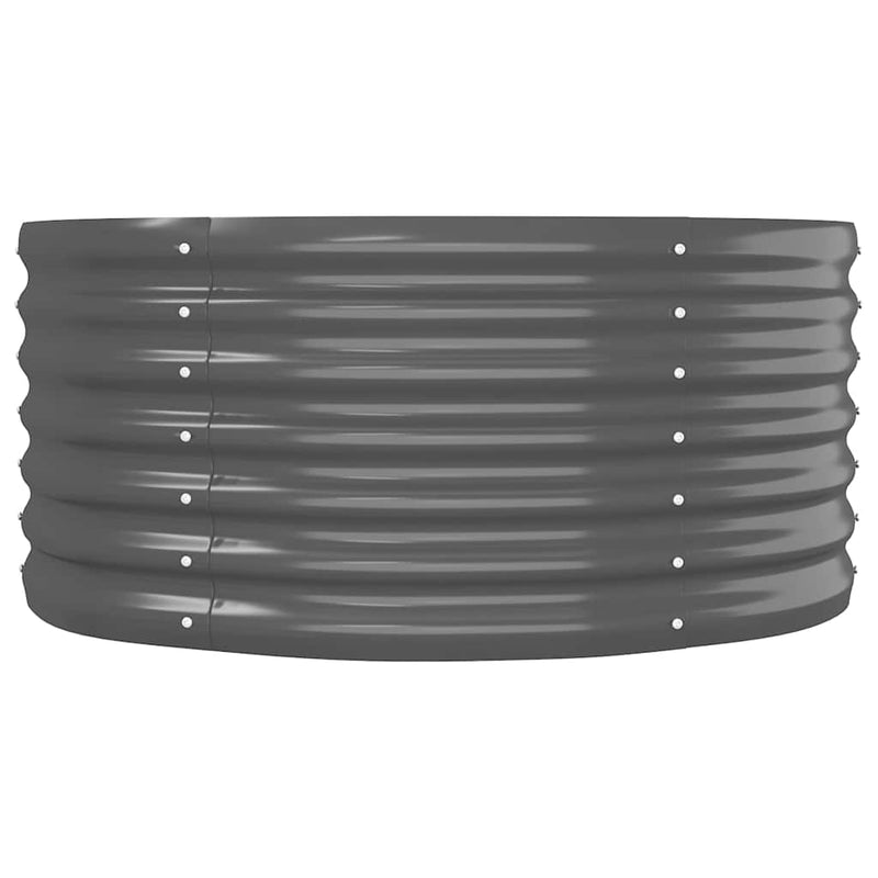 vidaXL Garden Raised Bed Galvanised Steel 440x80x36 cm Anthracite