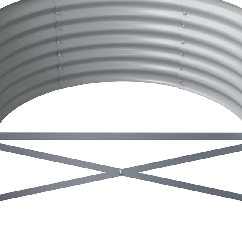 vidaXL Garden Raised Bed Galvanised Steel 440x80x36 cm Anthracite