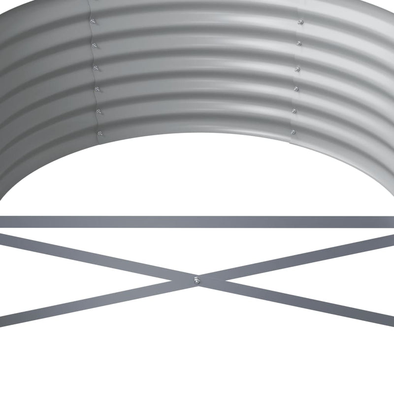 vidaXL Garden Raised Bed Galvanised Steel 512x80x36 cm Grey