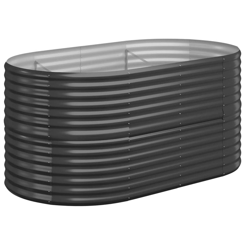 vidaXL Garden Raised Bed Galvanised Steel 152x80x68 cm Anthracite