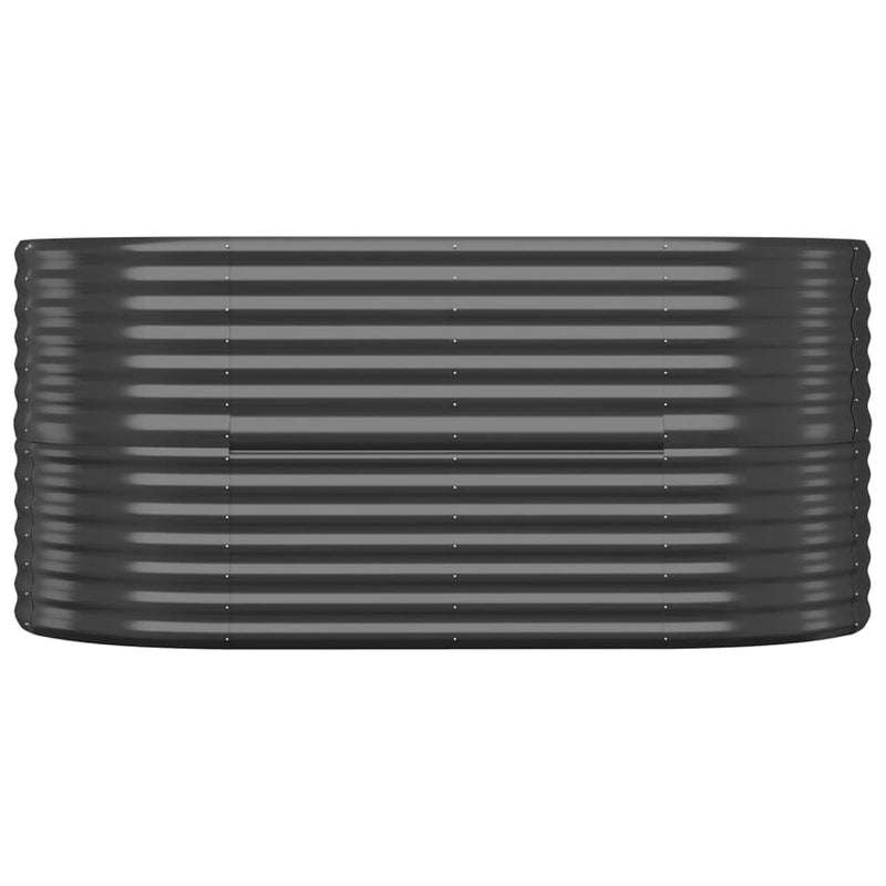 vidaXL Garden Raised Bed Galvanised Steel 152x80x68 cm Anthracite