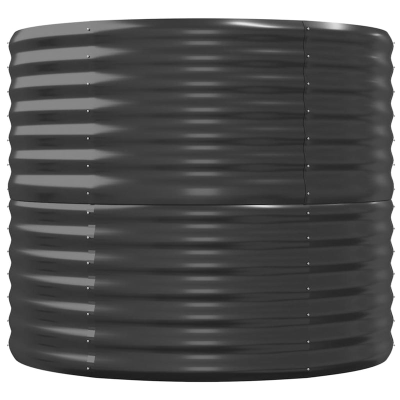 vidaXL Garden Raised Bed Galvanised Steel 152x80x68 cm Anthracite