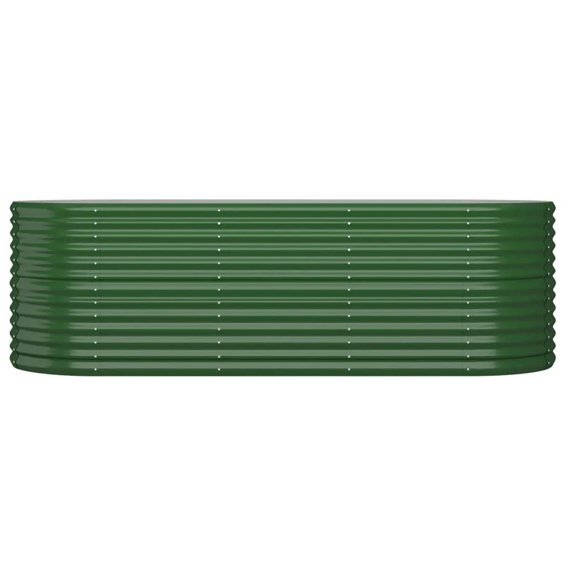 Garden Raised Bed Galvanised Steel 224x80x68 cm Green