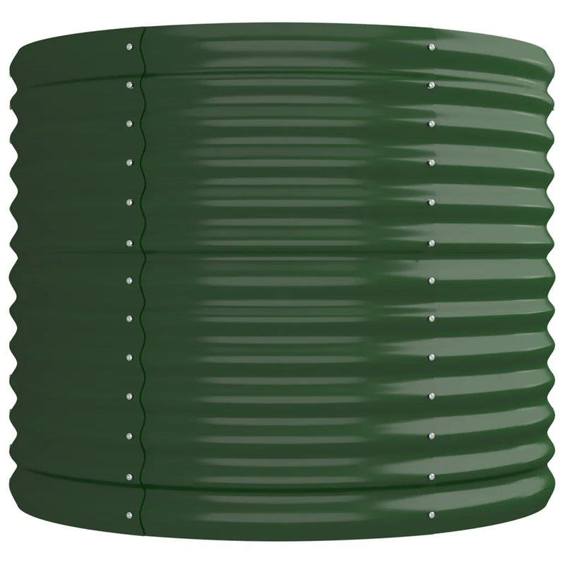 Garden Raised Bed Galvanised Steel 224x80x68 cm Green