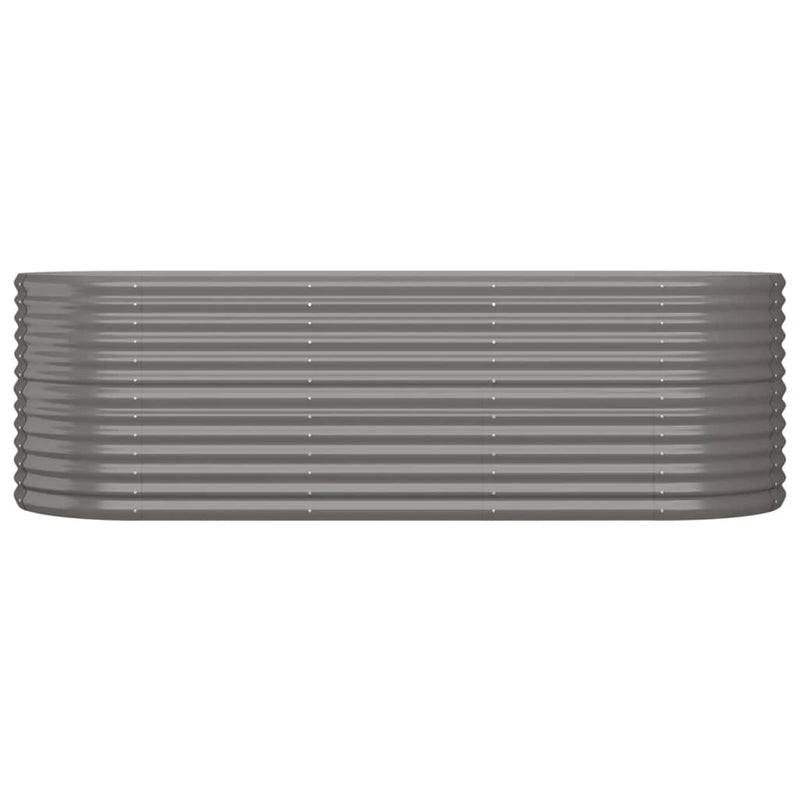 vidaXL Garden Raised Bed Galvanised Steel 224x80x68 cm Grey