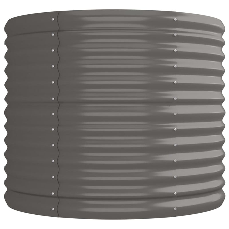 vidaXL Garden Raised Bed Galvanised Steel 224x80x68 cm Grey