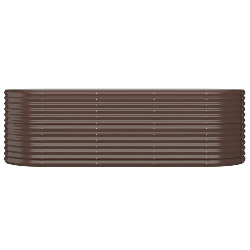 vidaXL Garden Raised Bed Galvanised Steel 224x80x68 cm Brown