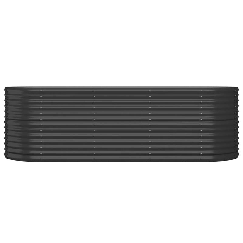 vidaXL Garden Raised Bed Galvanised Steel 224x80x68 cm Anthracite