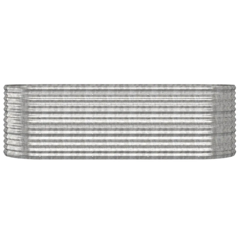 Garden Raised Bed Galvanised Steel 224x80x68 cm Silver