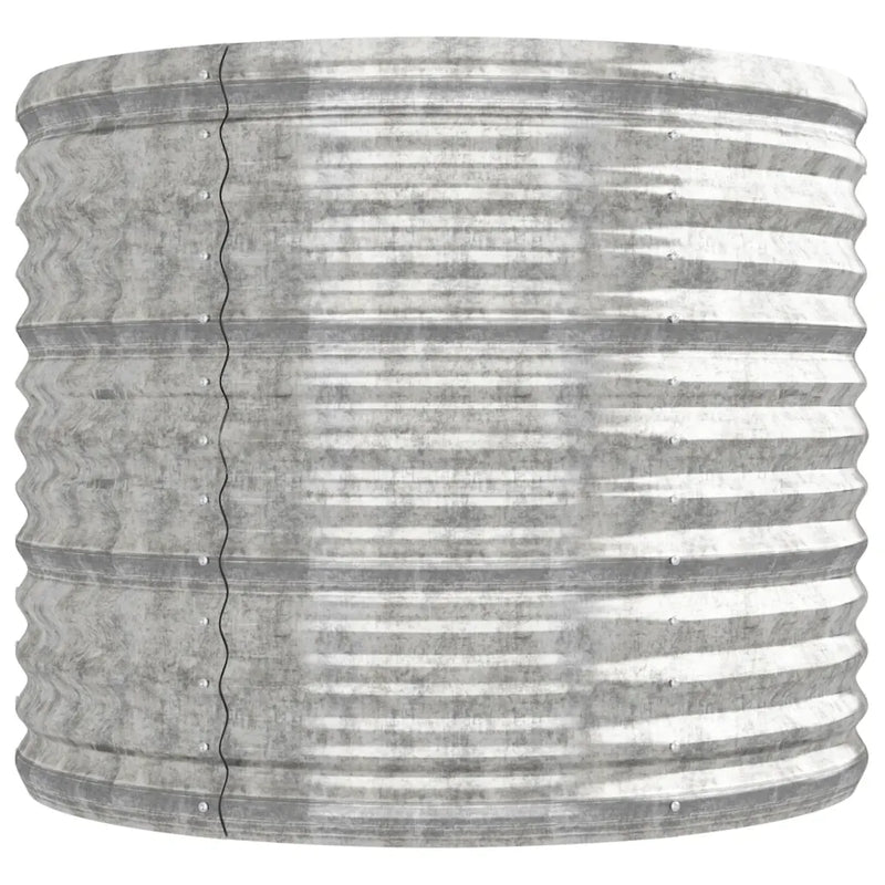 Garden Raised Bed Galvanised Steel 224x80x68 cm Silver