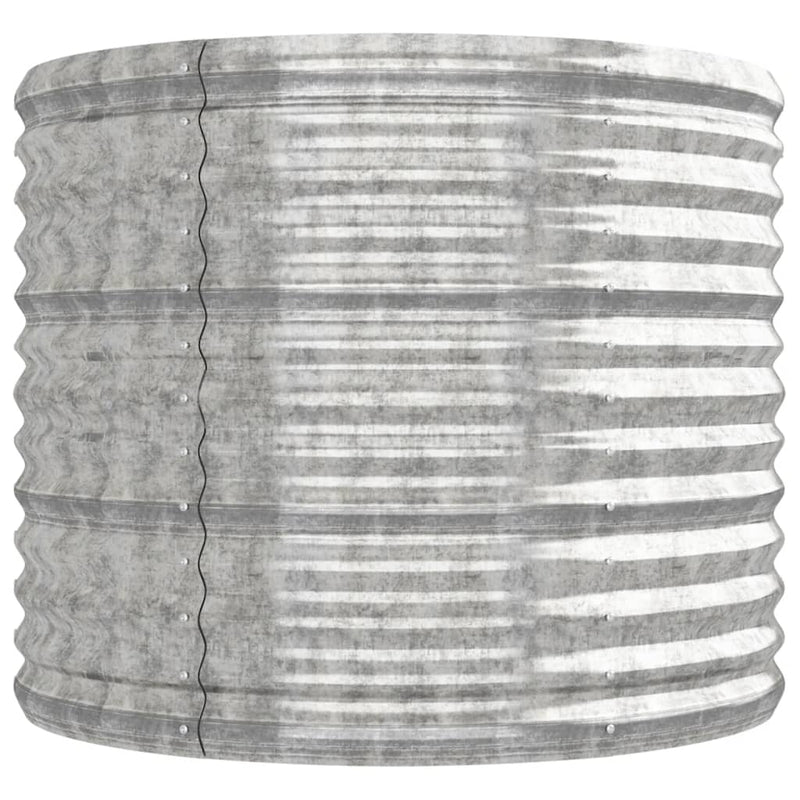 vidaXL Garden Raised Bed Galvanised Steel 224x80x68 cm Silver