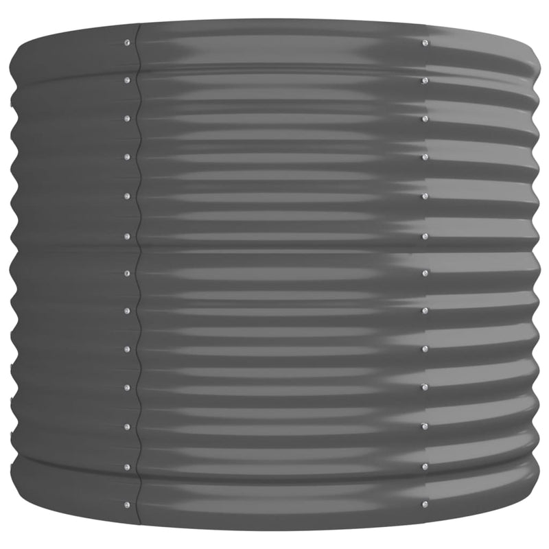 vidaXL Garden Raised Bed Galvanised Steel 296x80x68 cm Grey