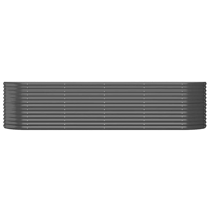 vidaXL Garden Raised Bed Galvanised Steel 296x80x68 cm Anthracite