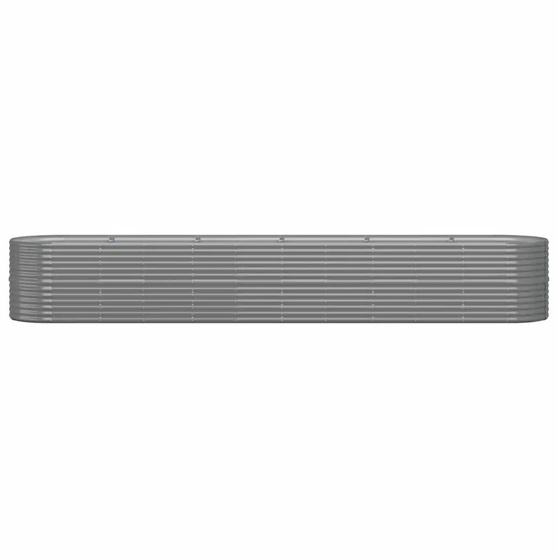 Garden Raised Bed Galvanised Steel 440x80x68 cm Grey