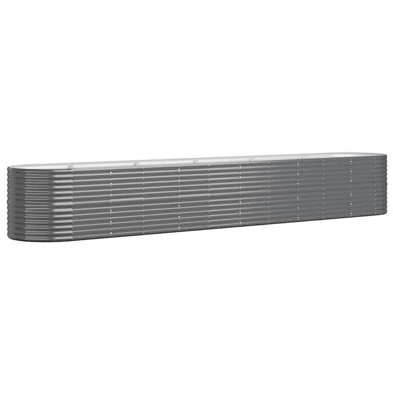 vidaXL Garden Raised Bed Galvanised Steel 440x80x68 cm Anthracite