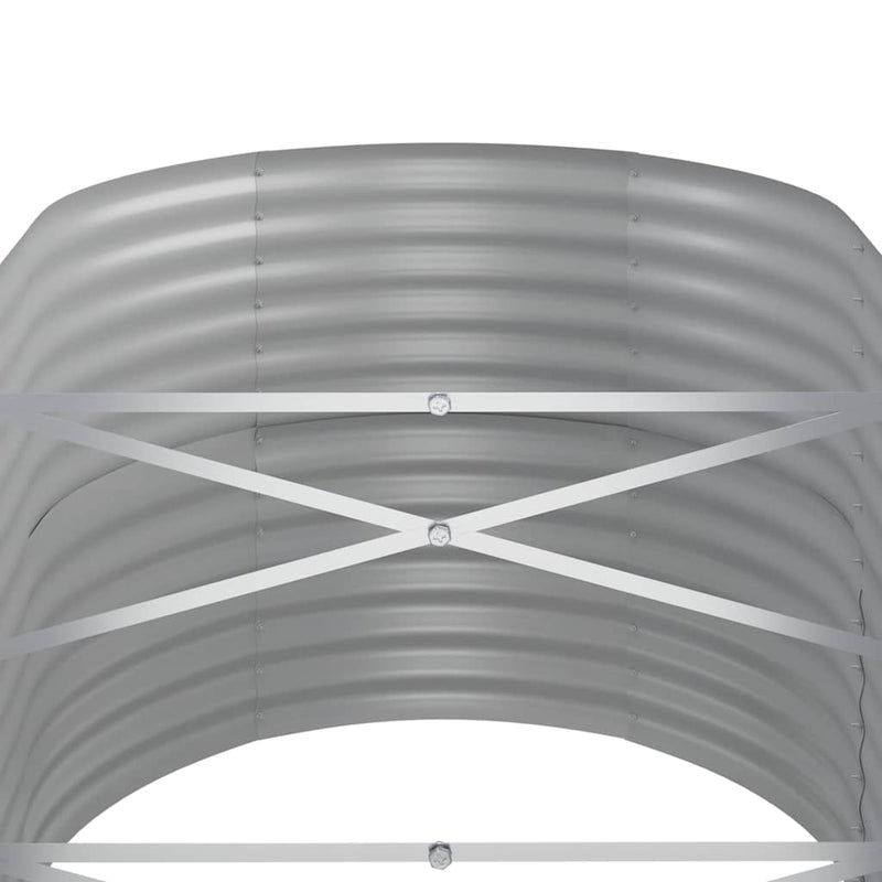 vidaXL Garden Raised Bed Galvanised Steel 440x80x68 cm Anthracite