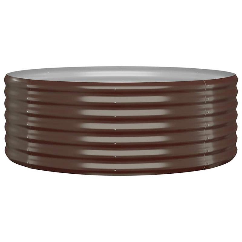 vidaXL Garden Raised Bed Galvanised Steel 100x100x36 cm Brown