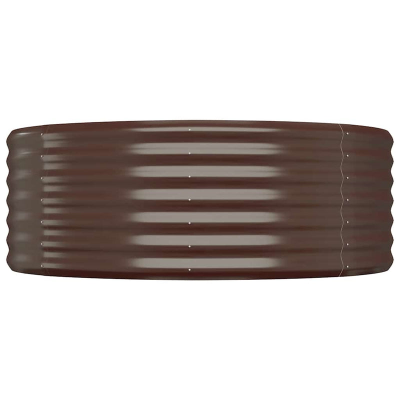 vidaXL Garden Raised Bed Galvanised Steel 100x100x36 cm Brown