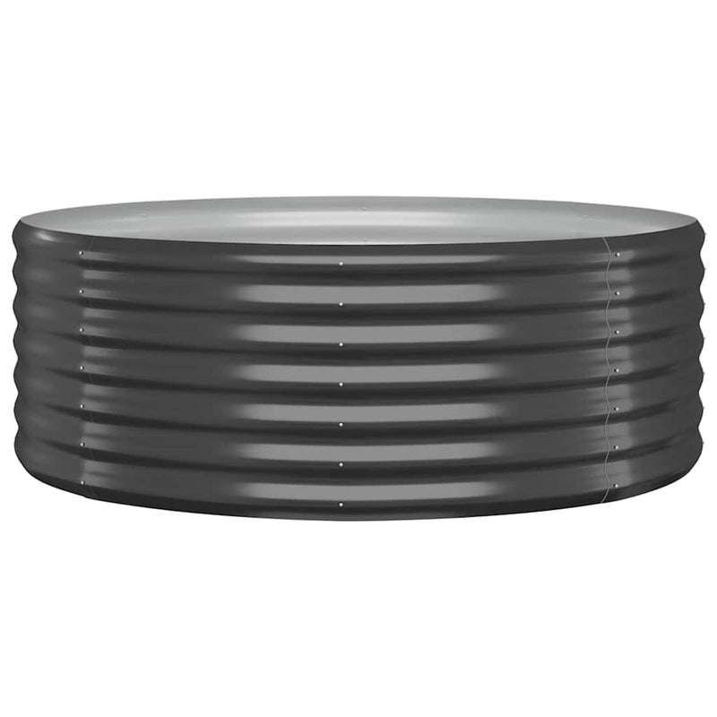 vidaXL Garden Raised Bed Galvanised Steel 100x100x36 cm Anthracite